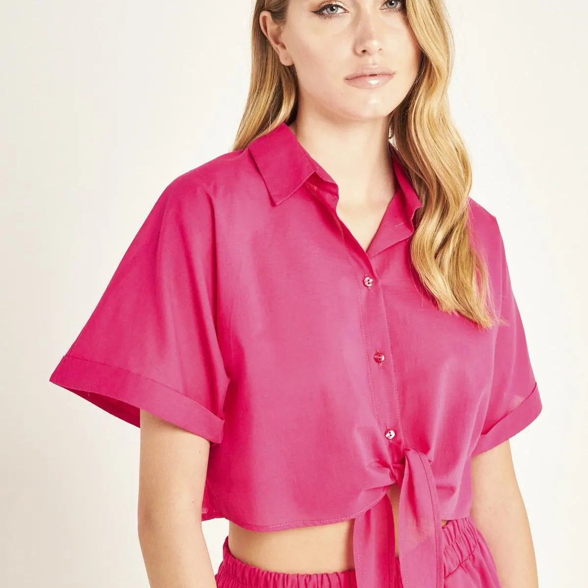 Camicia crop FUXIA IRONICA