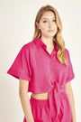 Camicia crop FUXIA IRONICA