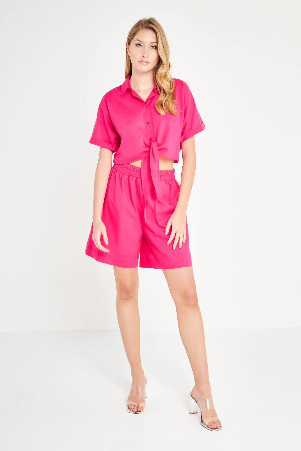 Camicia crop FUXIA IRONICA