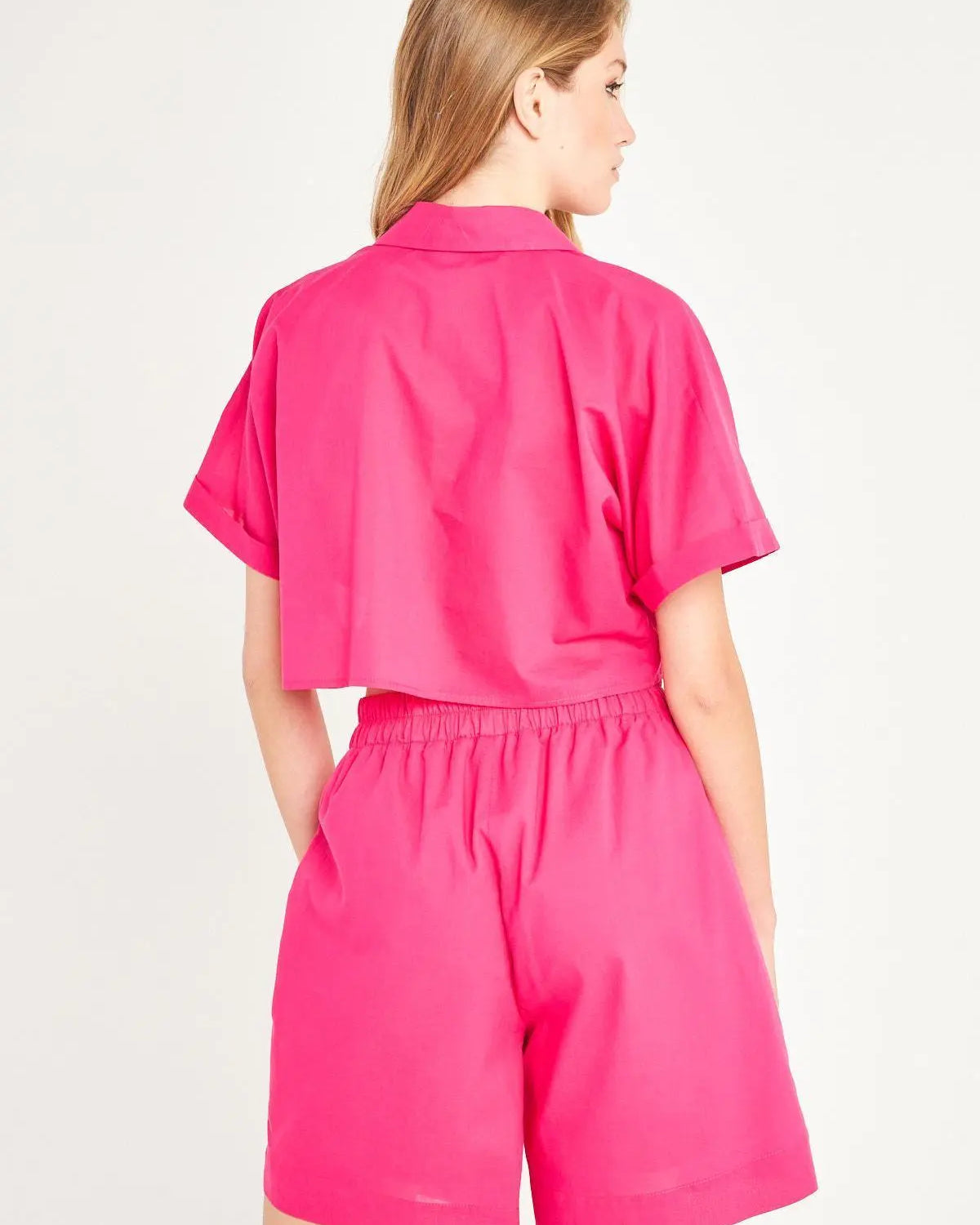 Camicia crop FUXIA IRONICA