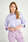 Camicia crop LILLA IRONICA
