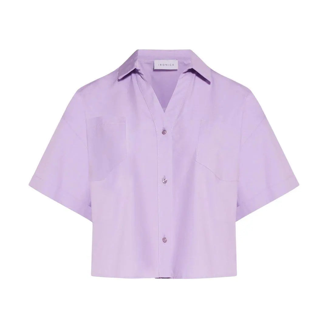 Camicia crop LILLA IRONICA