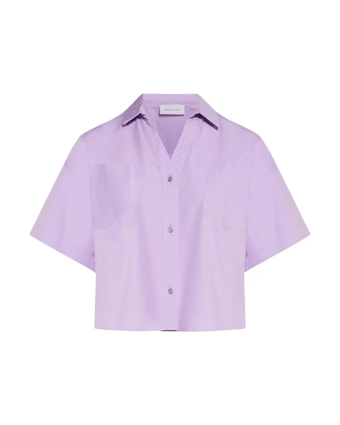 Camicia crop LILLA IRONICA