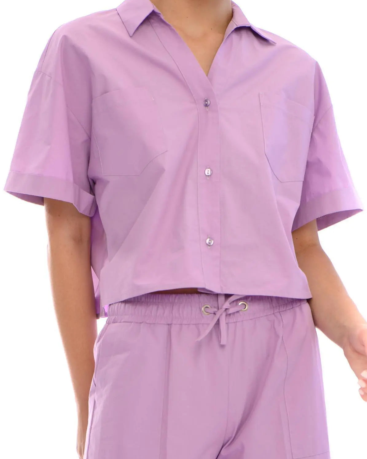 Camicia crop LILLA IRONICA