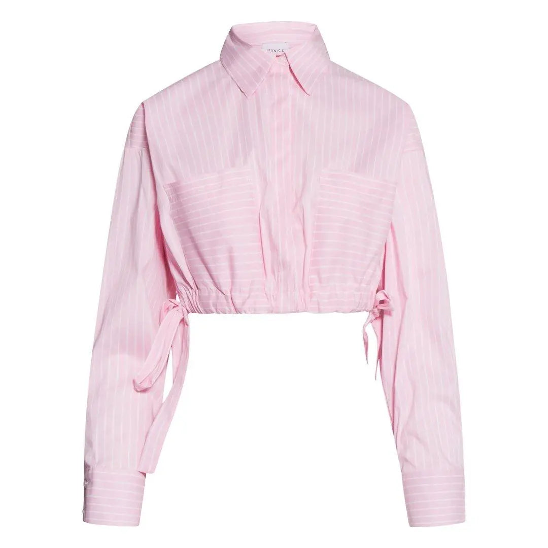 Camicia crop ROSA BUBBLE IRONICA