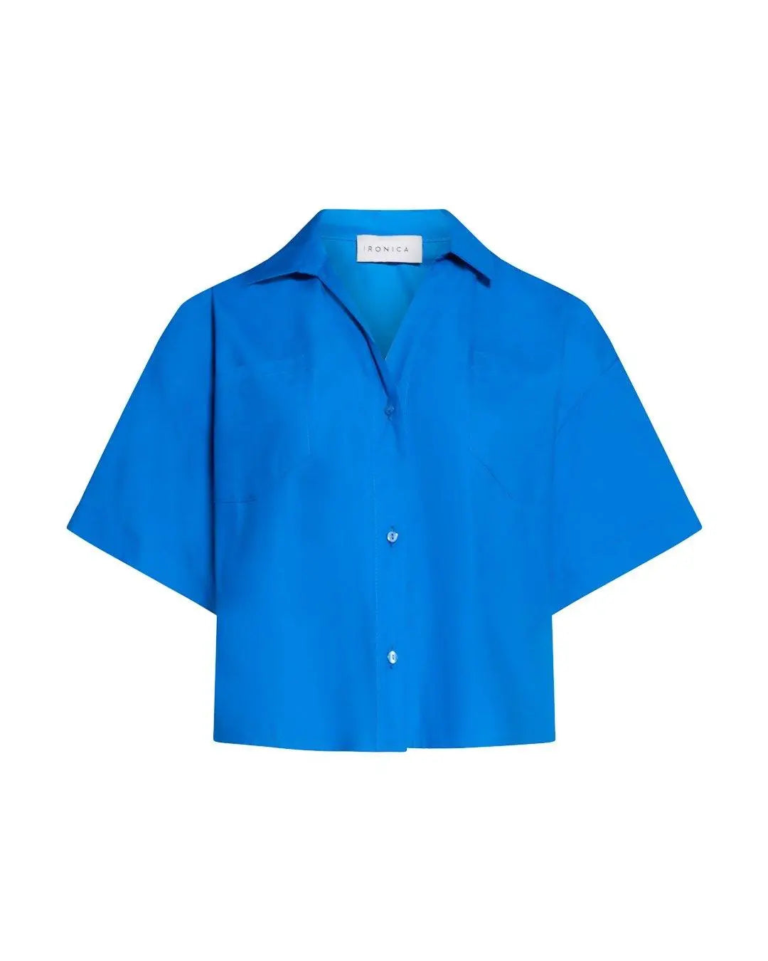 Camicia crop ROYAL BLUE IRONICA