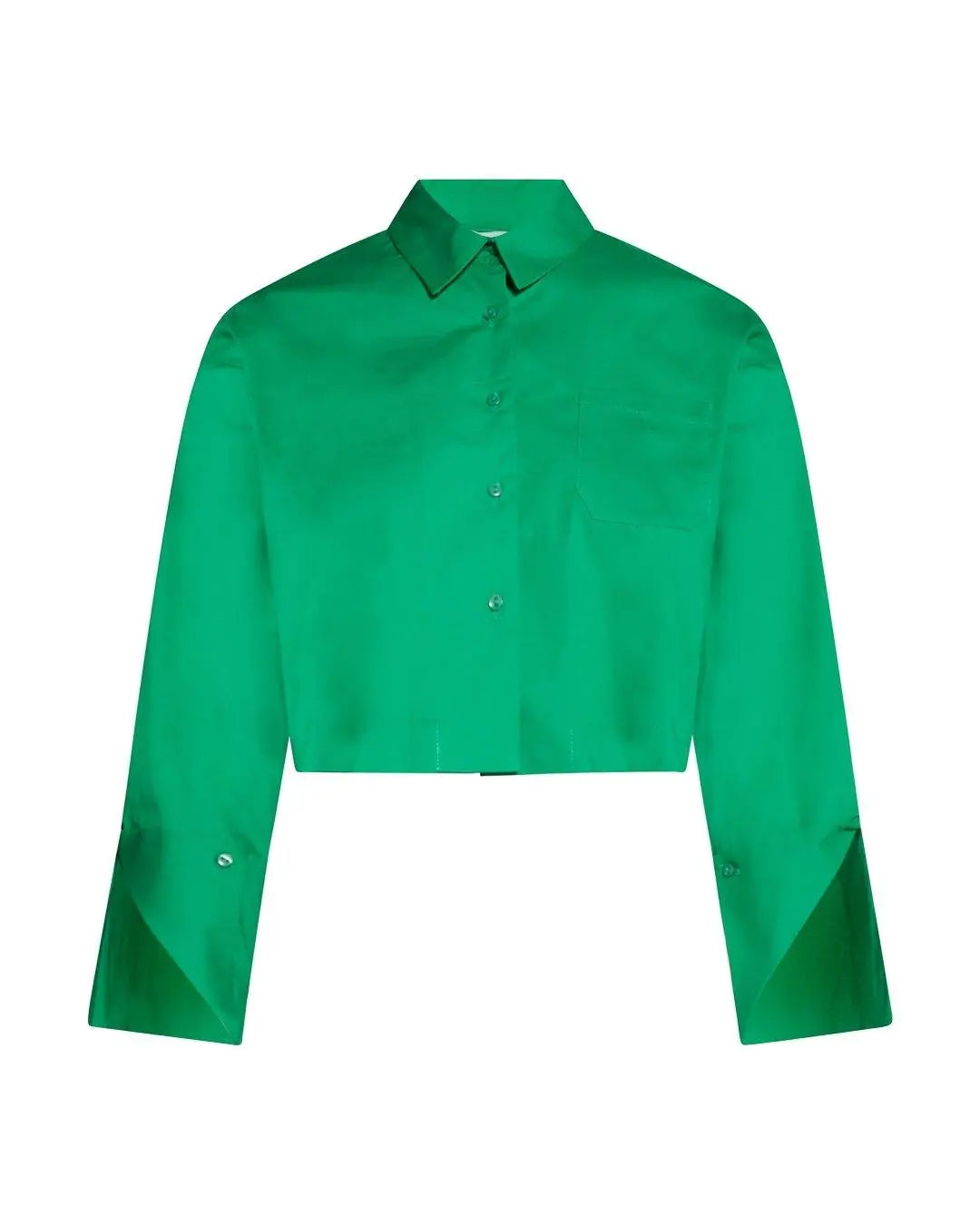 Camicia crop VERDE BANDIERA IRONICA