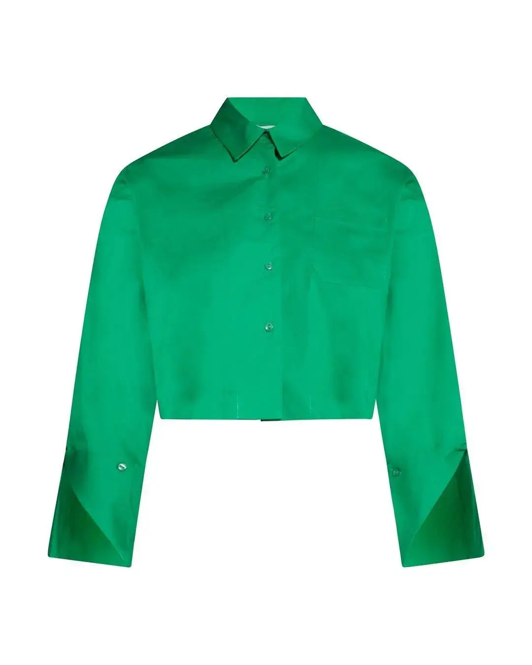 Camicia crop VERDE BANDIERA IRONICA
