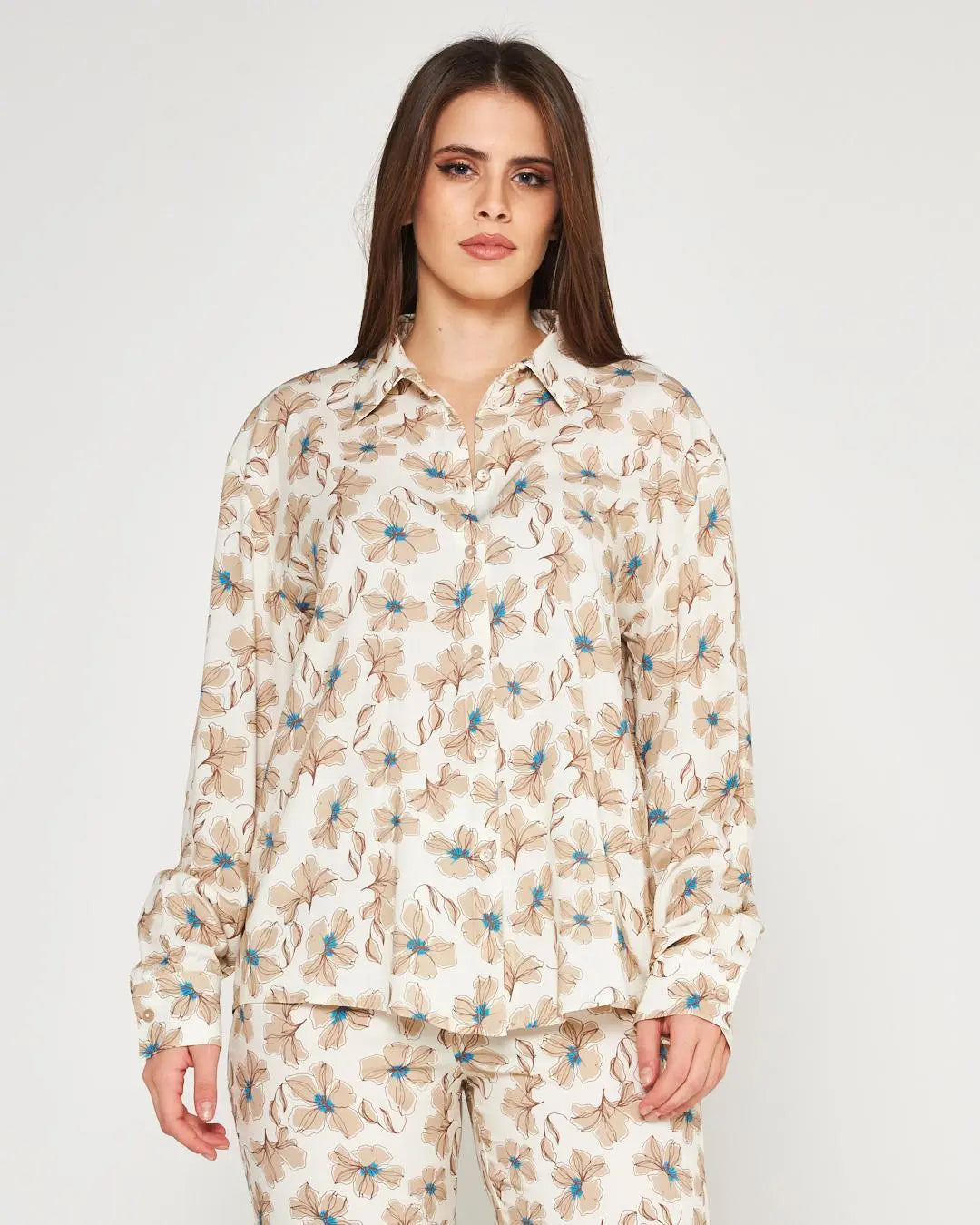 Camicia fantasia BEIGE DORABELLA XXL