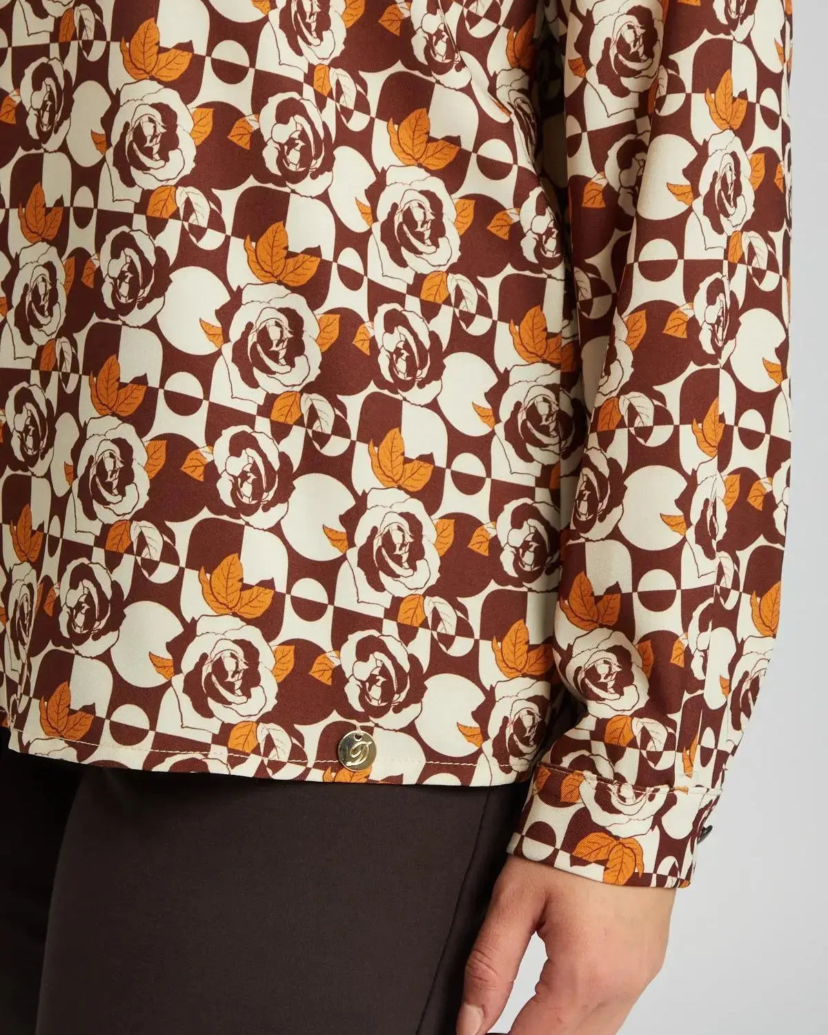 Camicia fantasia CIOCCOLATO DORABELLA PIU'