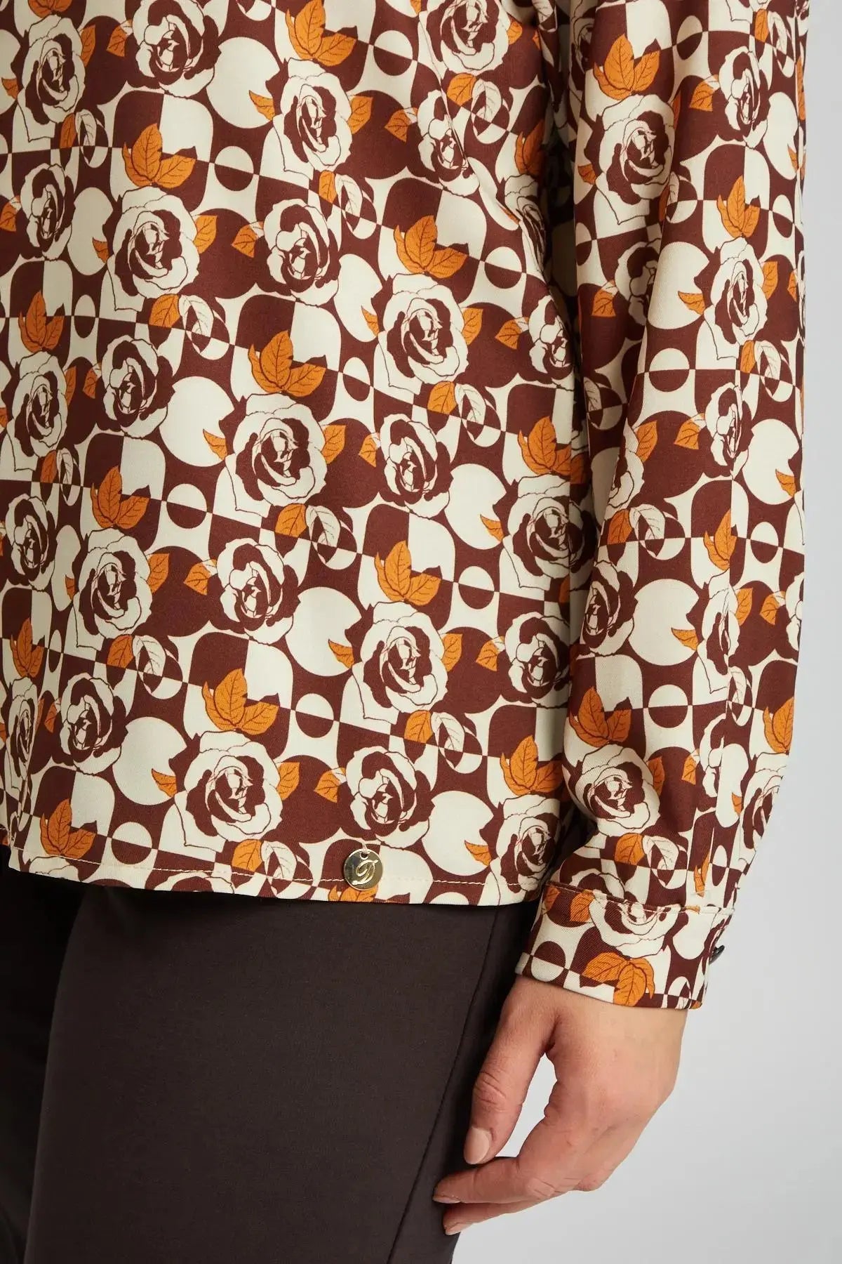 Camicia fantasia CIOCCOLATO DORABELLA PIU'