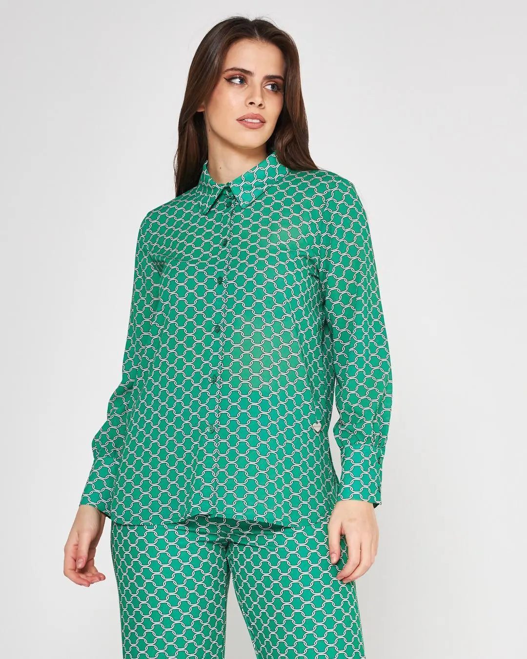 Camicia fantasia VERDE DORABELLA