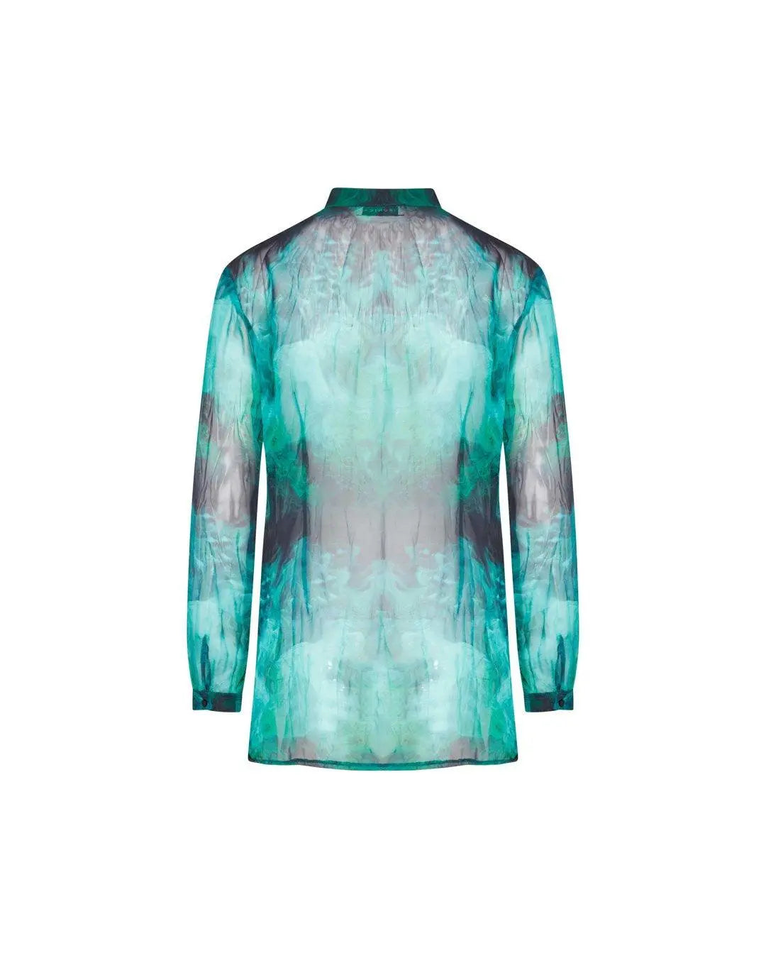 Camicia fantasia astratta VERDE IRONICA
