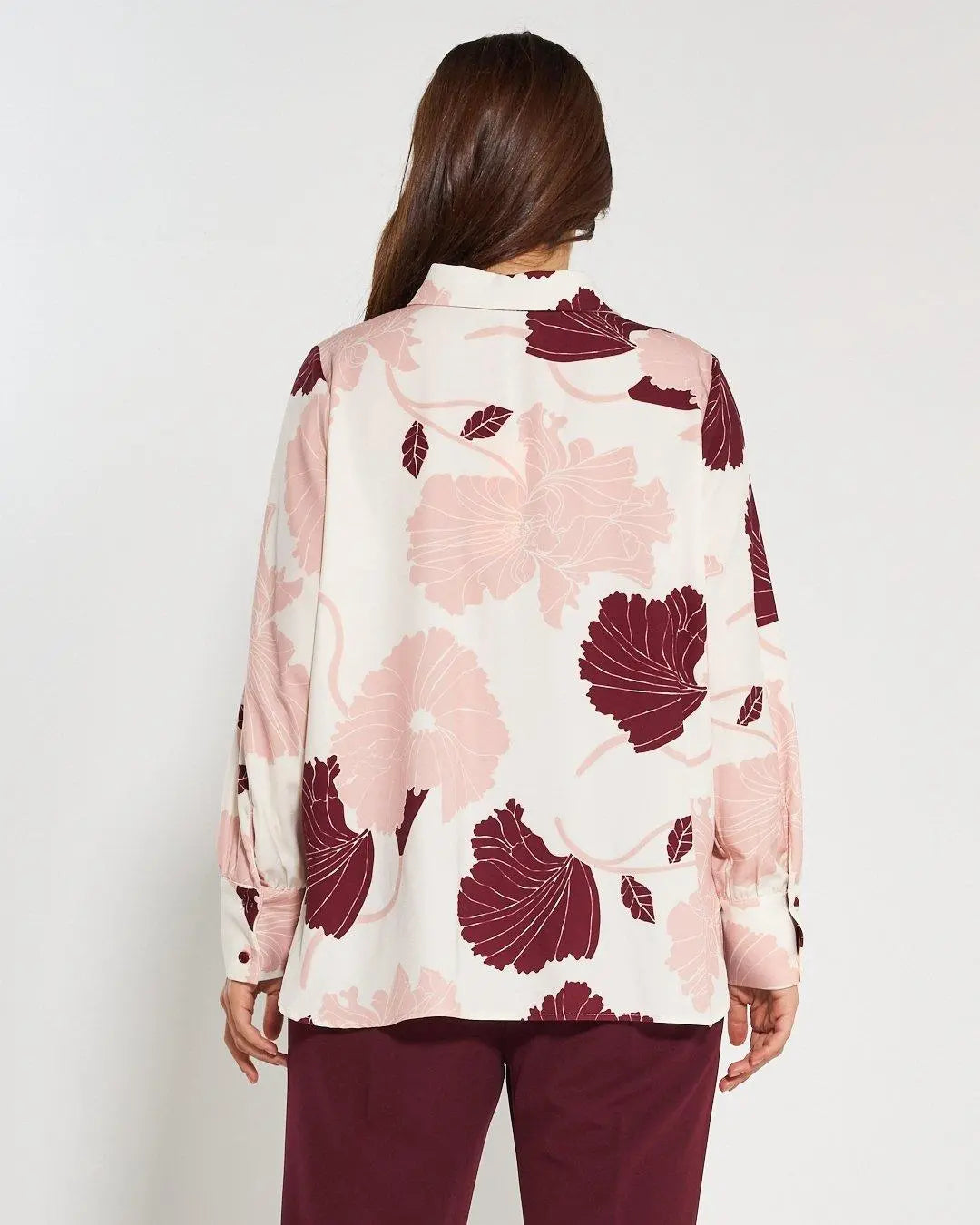 Camicia fantasia floreale SALE ROSA DORABELLA PIU'