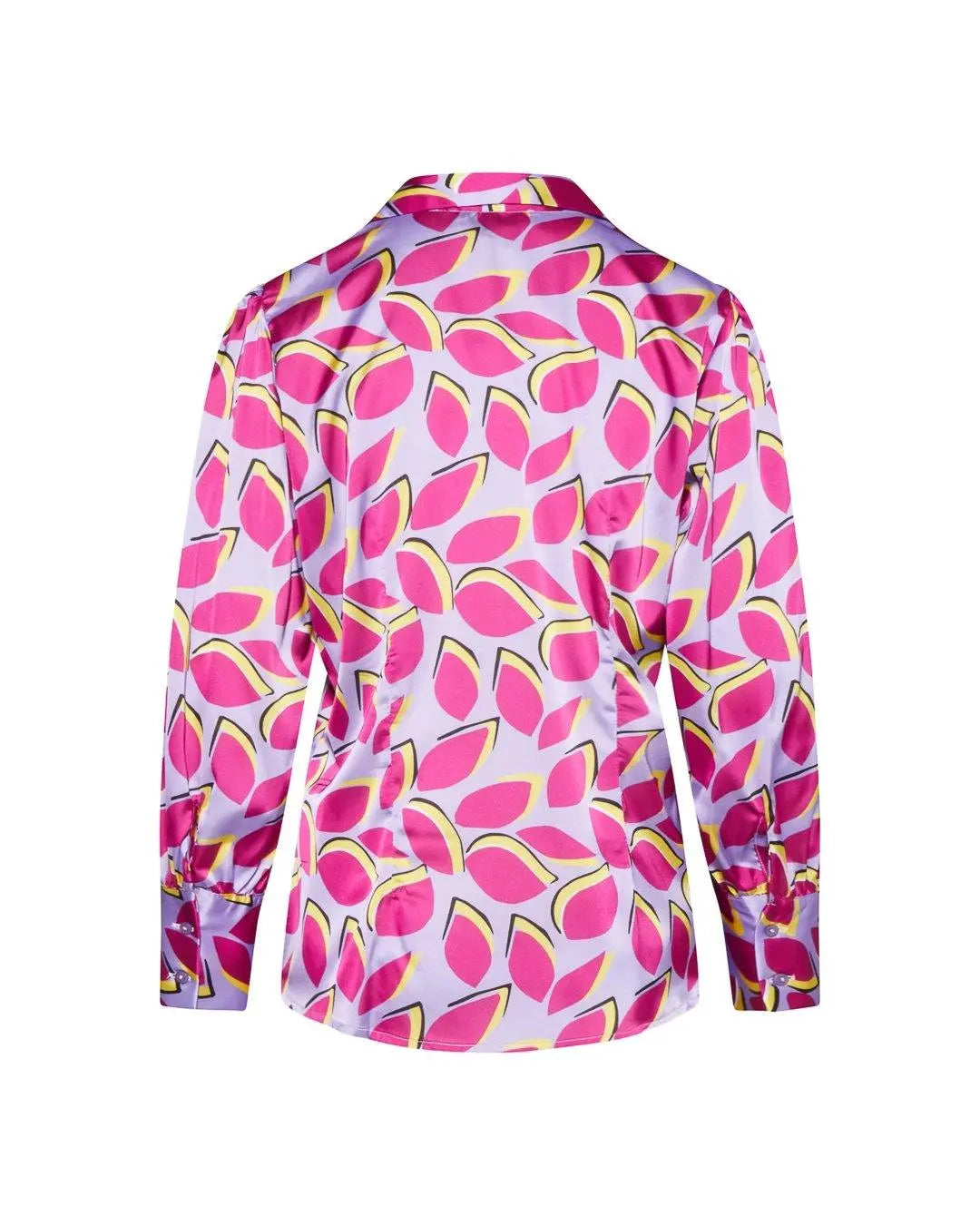 Camicia fantasia foglie LILLA IRONICA