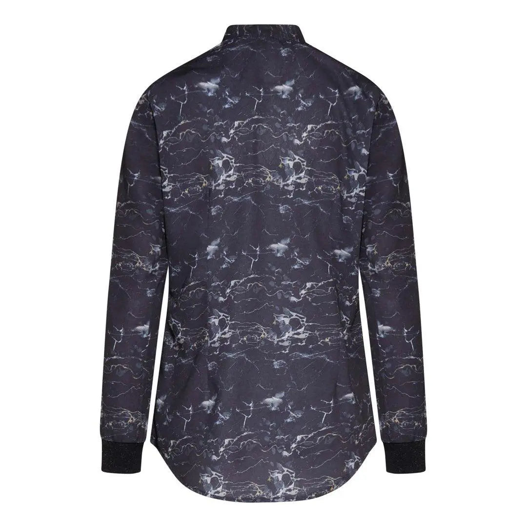 Camicia fantasia marbled NERO IRONICA