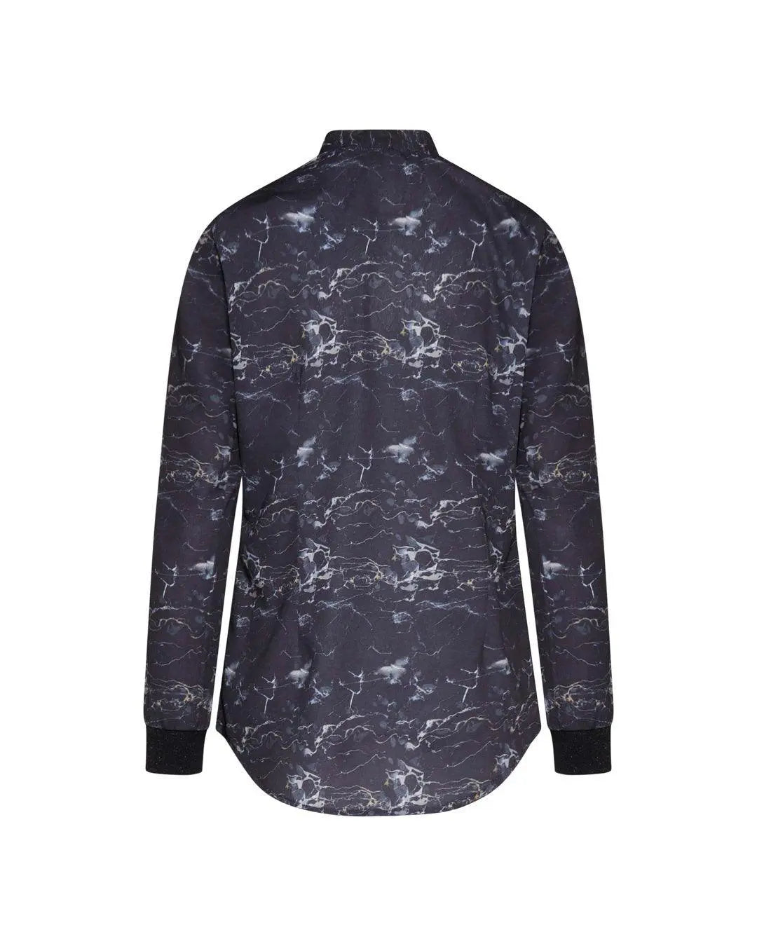 Camicia fantasia marbled NERO IRONICA