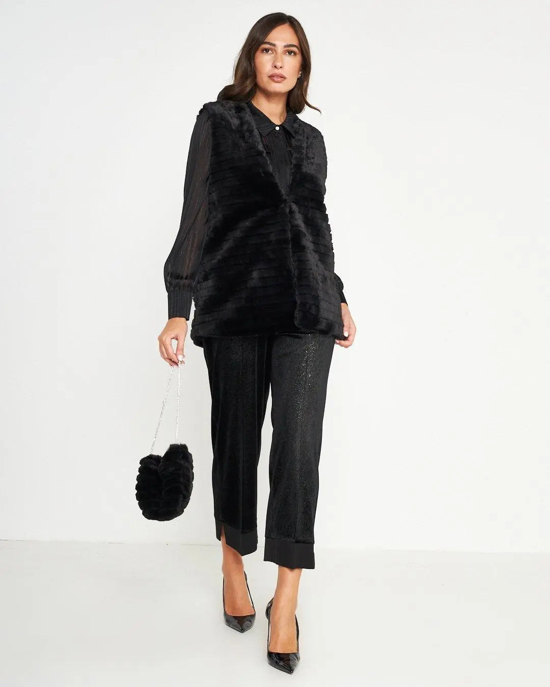 Camicia lurex NERO DORABELLA