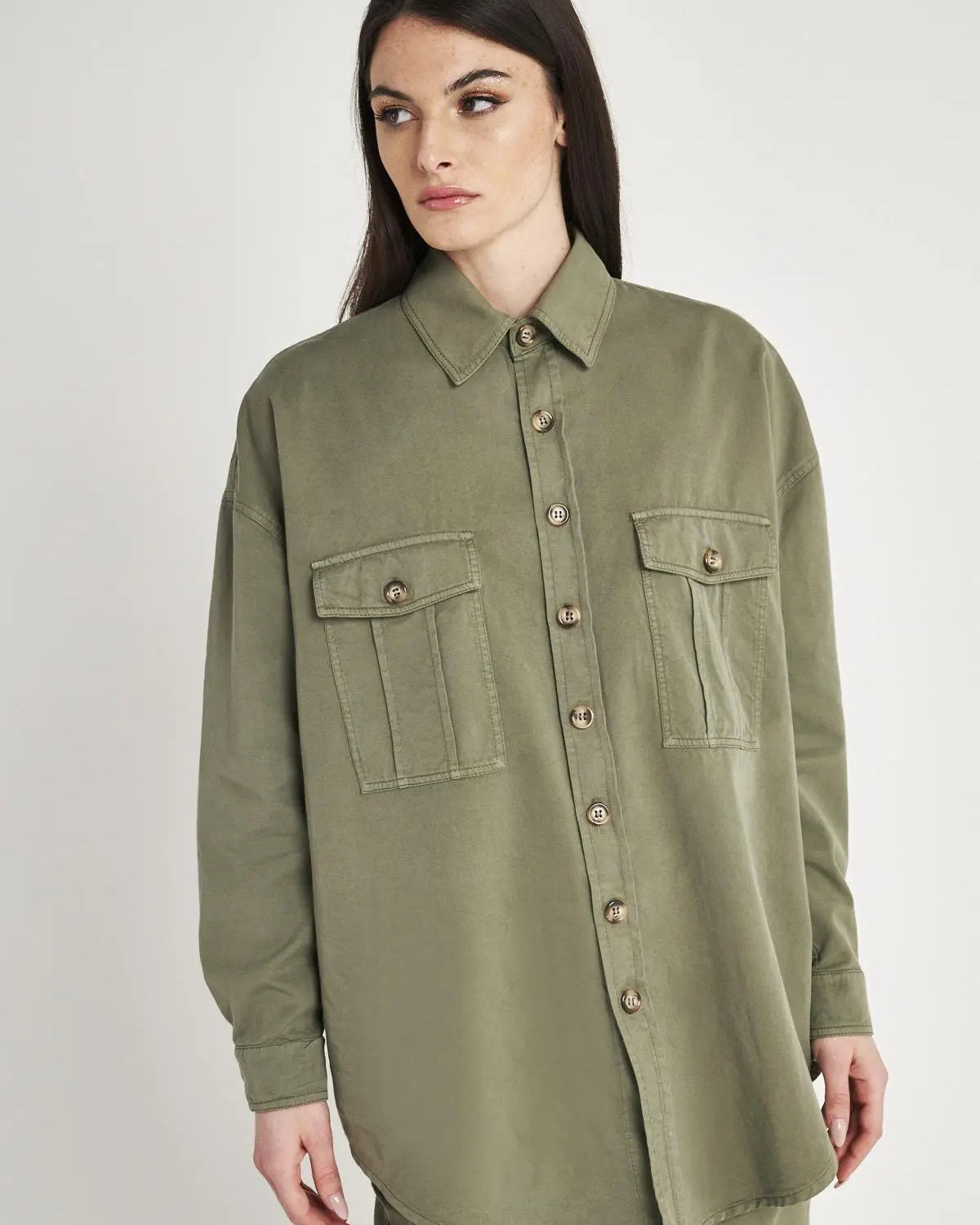 Camicia over VERDE MILITARE IRONICA