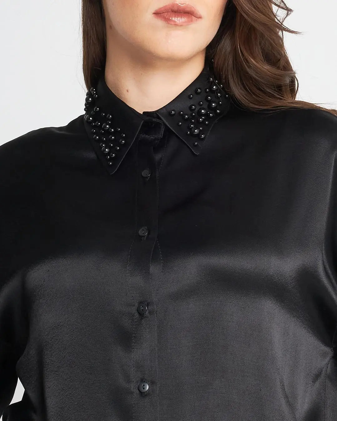 Camicia perle NERO DORABELLA
