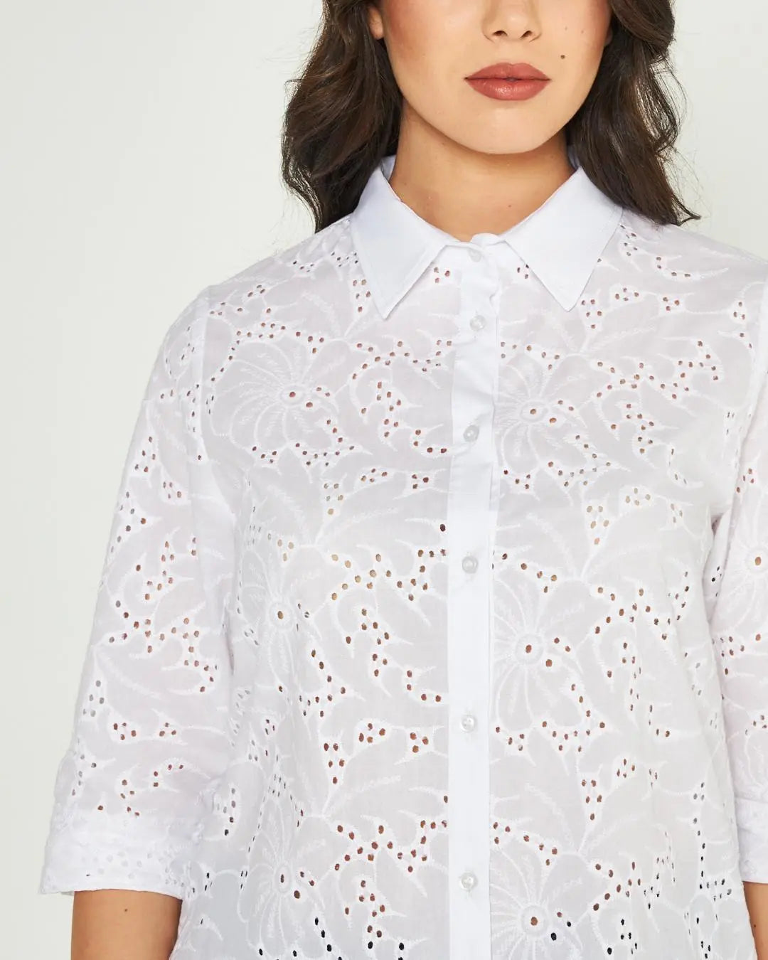 Camicia pizzo Bianco DORABELLA