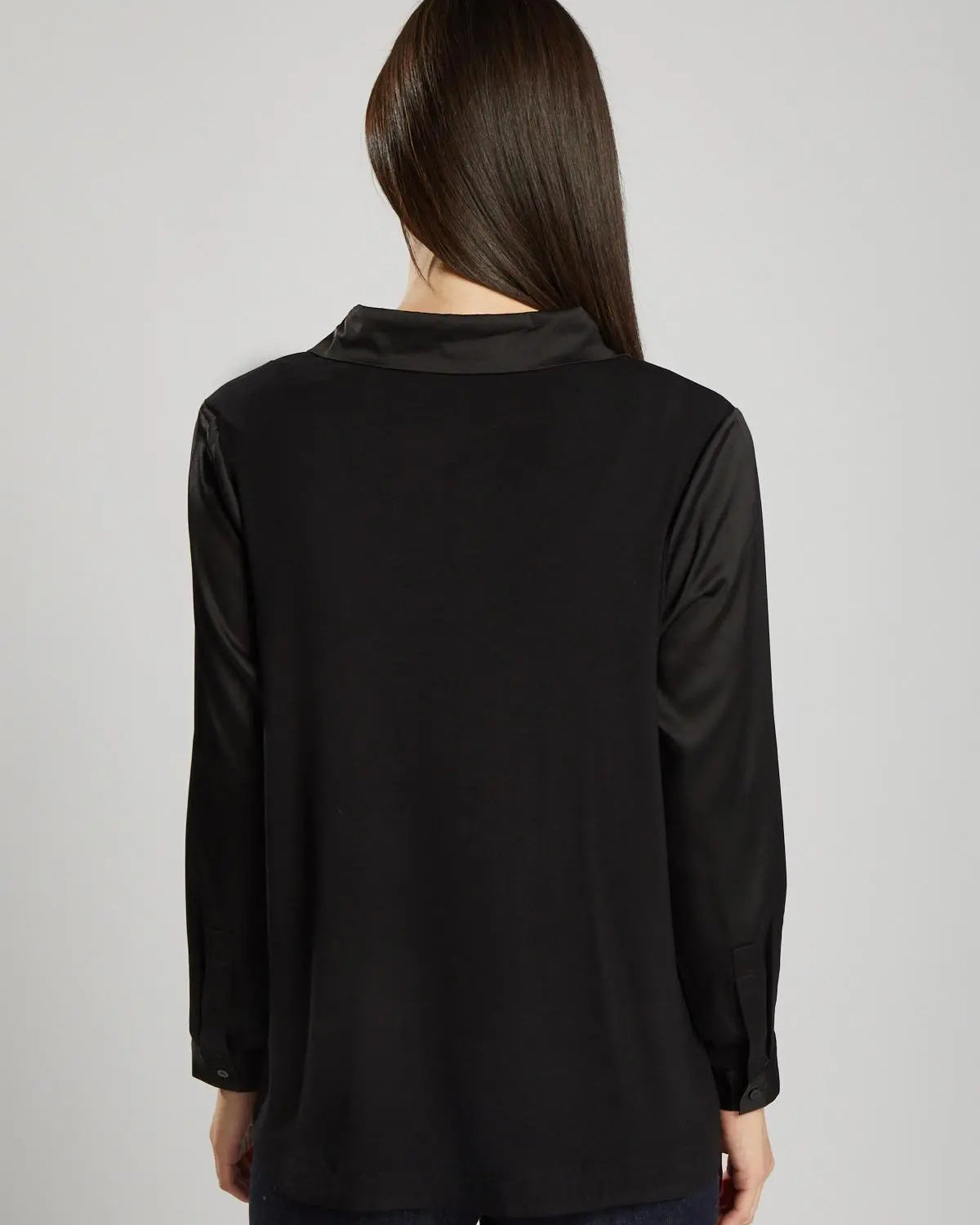 Camicia raso NERO IRONICA