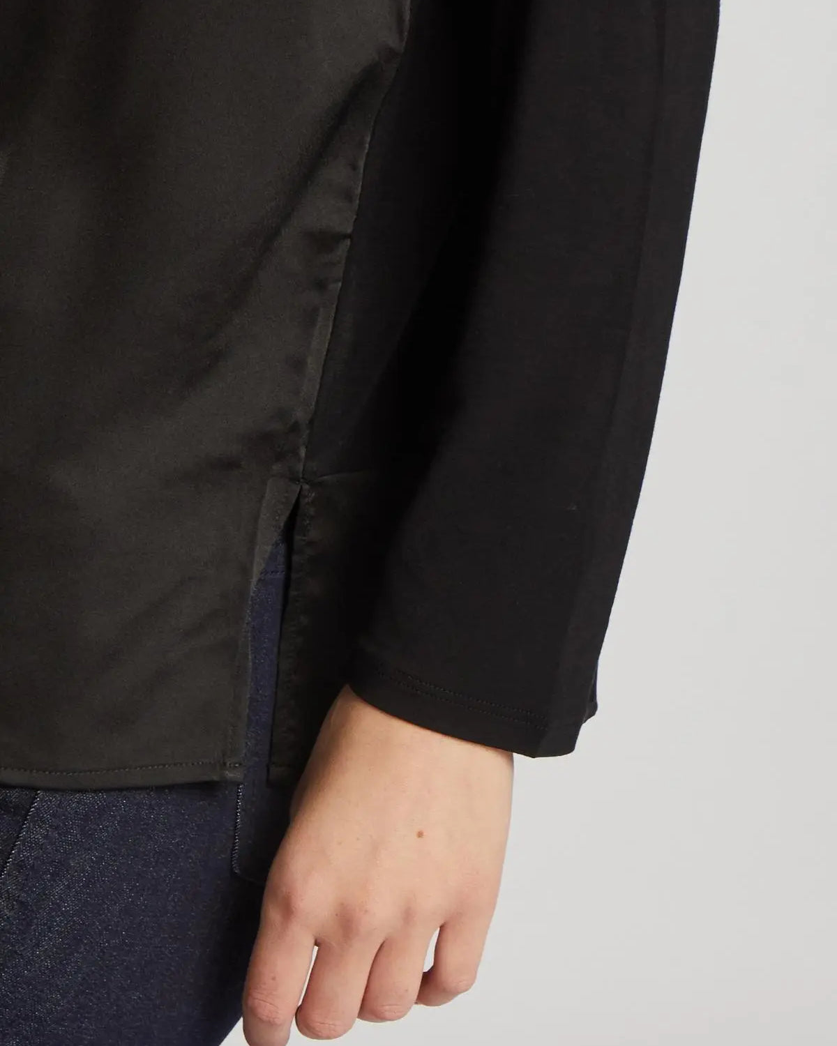 Camicia raso NERO IRONICA