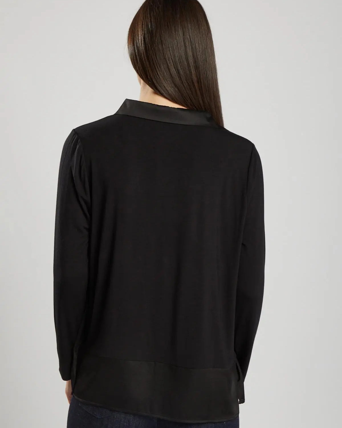 Camicia raso NERO IRONICA
