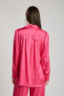 Camicia satinata con tasca ROSA IRONICA