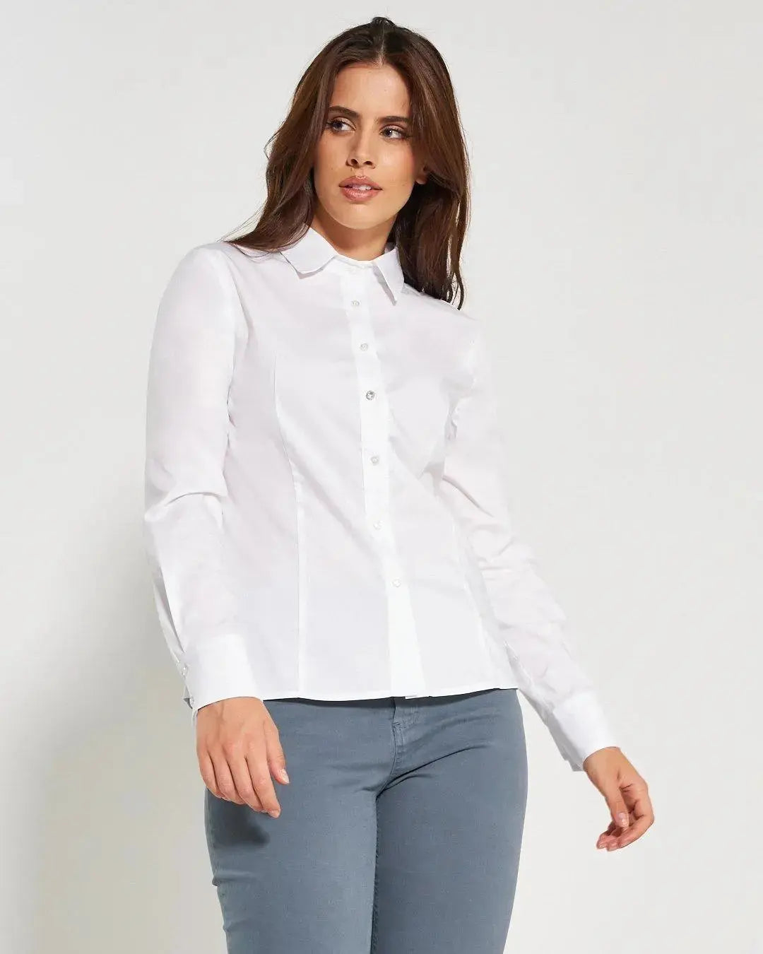 Camicia slim flit con pinces BIANCO DORABELLA