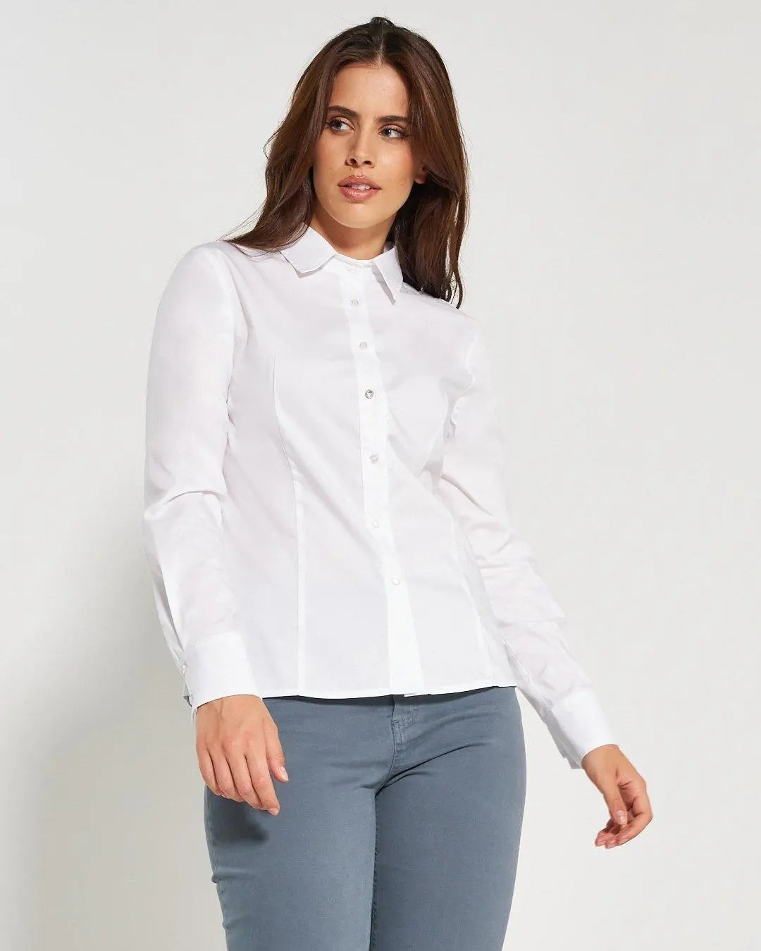 Camicia slim flit con pinces BIANCO DORABELLA