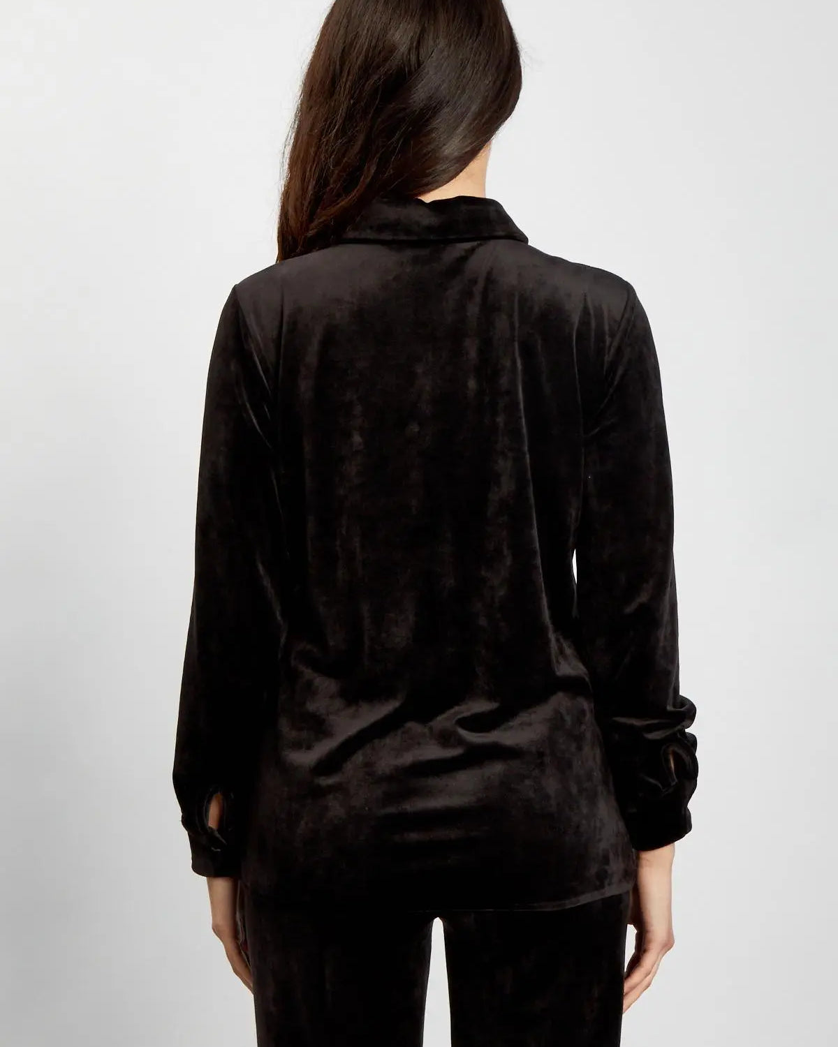 Camicia velluto NERO IRONICA