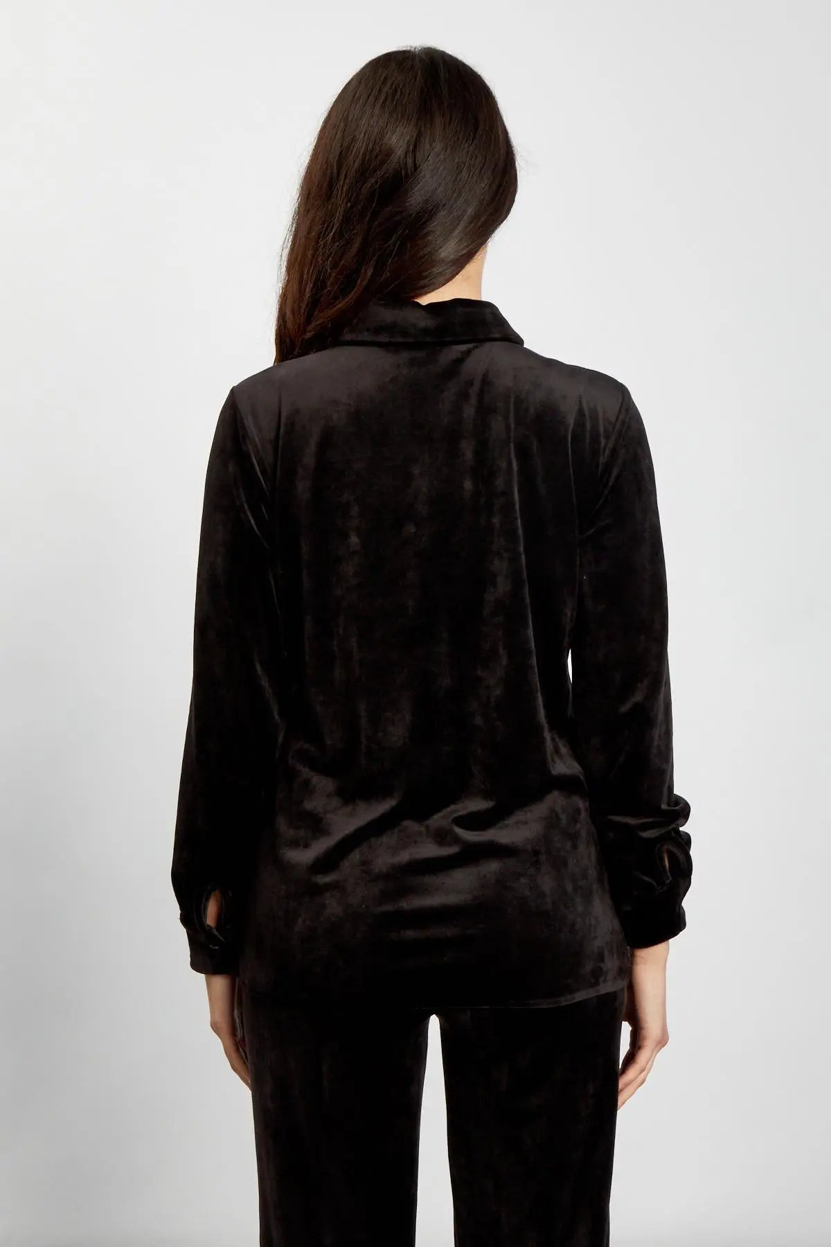 Camicia velluto NERO IRONICA