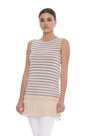Canotta a righe e volant SABBIA-BLU IRONICA