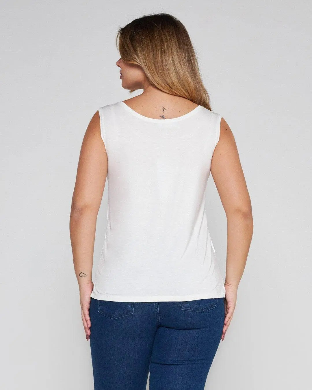 Canotta bimateriale WHITE DORABELLA