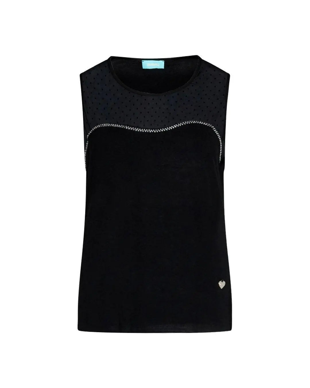 Canotta con trasparenza BLACK DORABELLA XL
