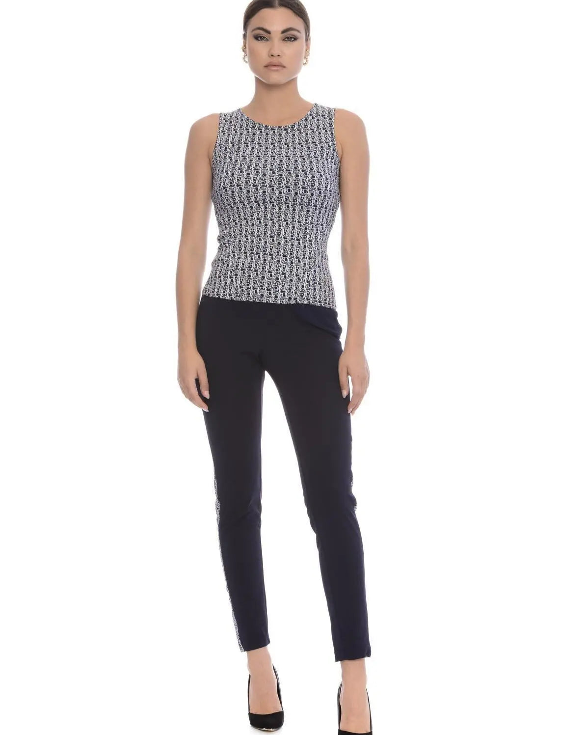 Canotta fantasia BIANCO-BLU IRONICA