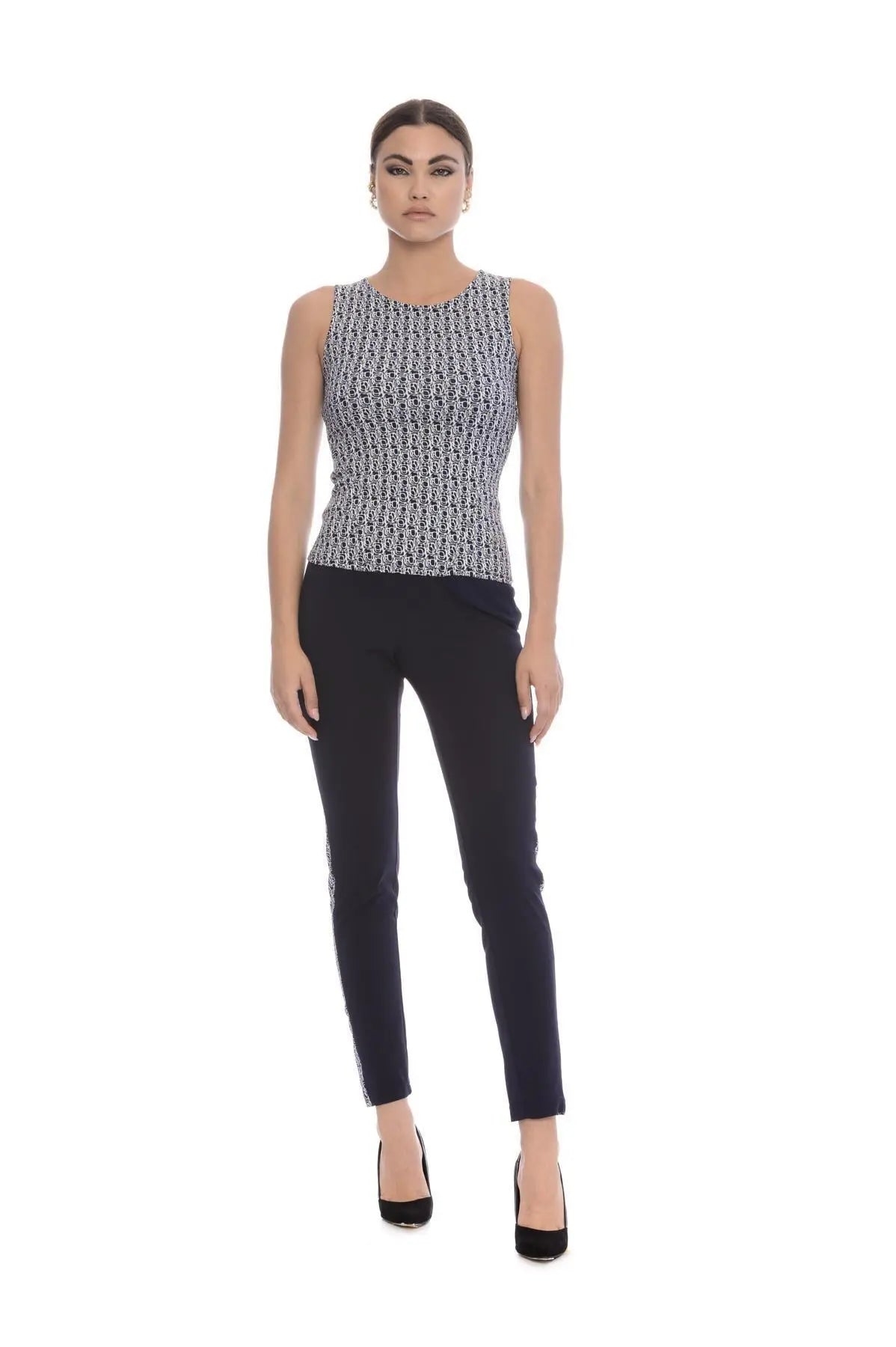 Canotta fantasia BIANCO-BLU IRONICA