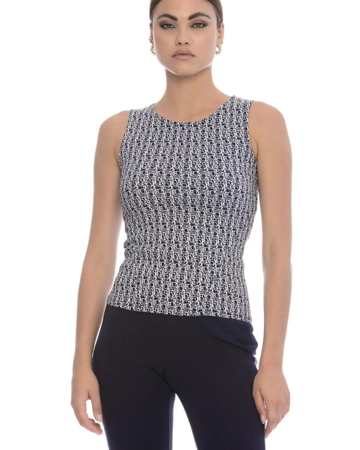 Canotta fantasia BIANCO-BLU IRONICA