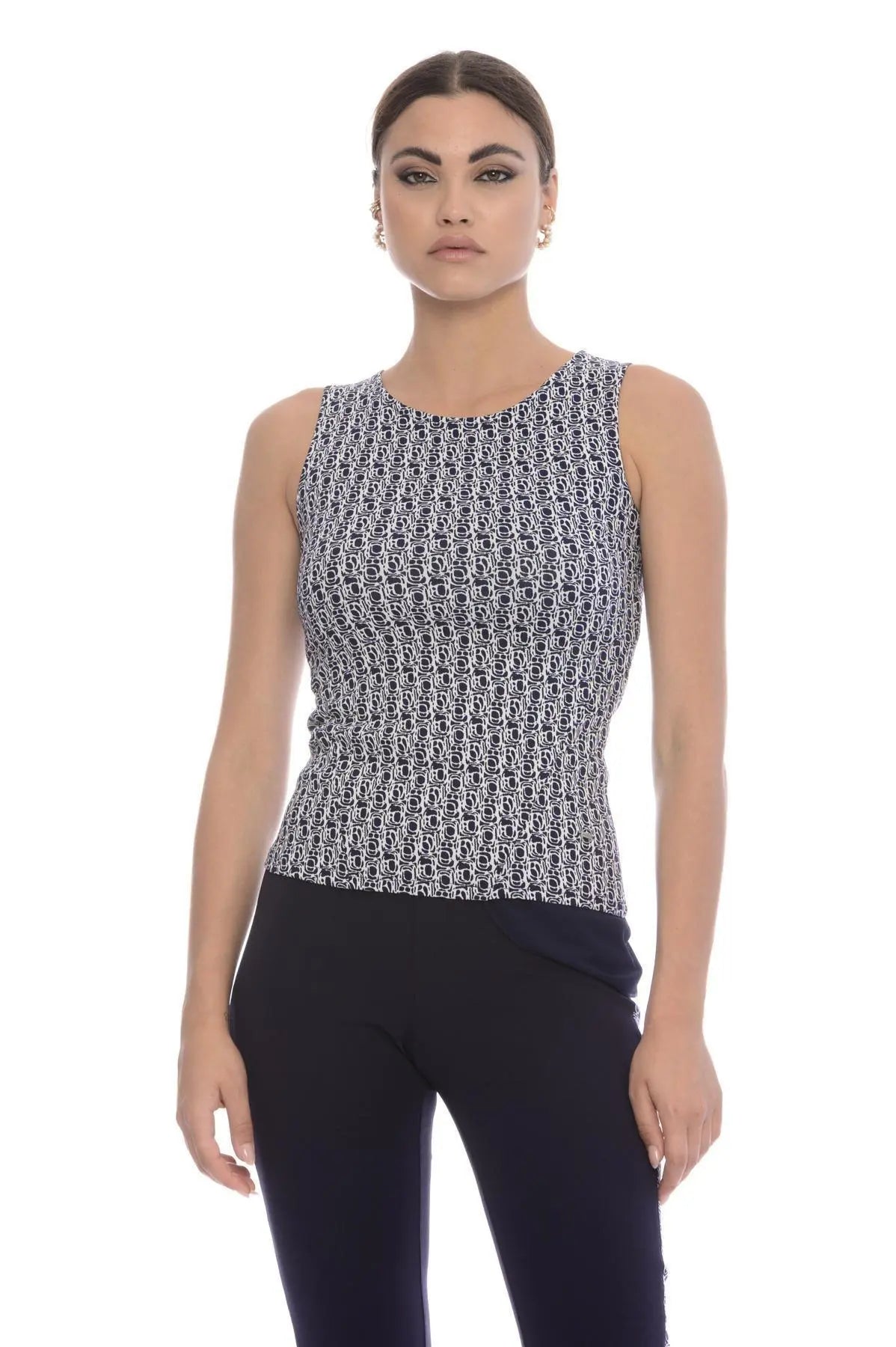 Canotta fantasia BIANCO-BLU IRONICA