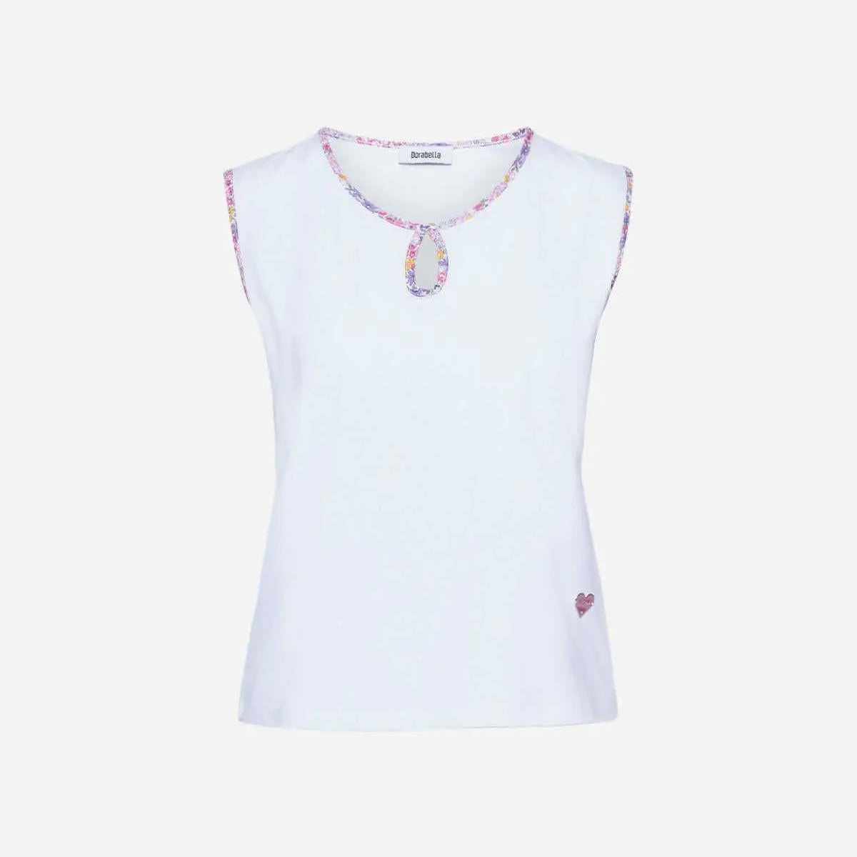 Canotta girocollo goccia WHITE DORABELLA XL