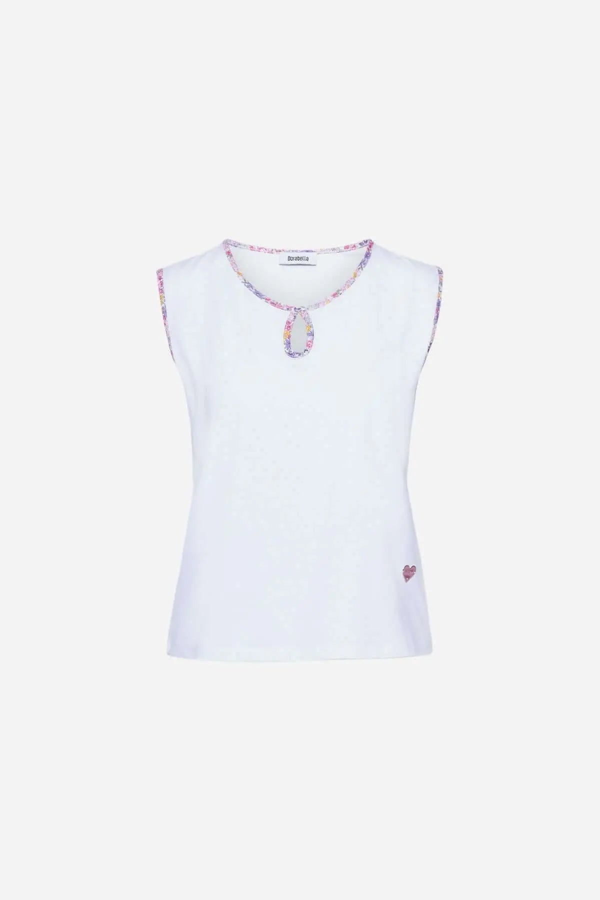 Canotta girocollo goccia WHITE DORABELLA XL