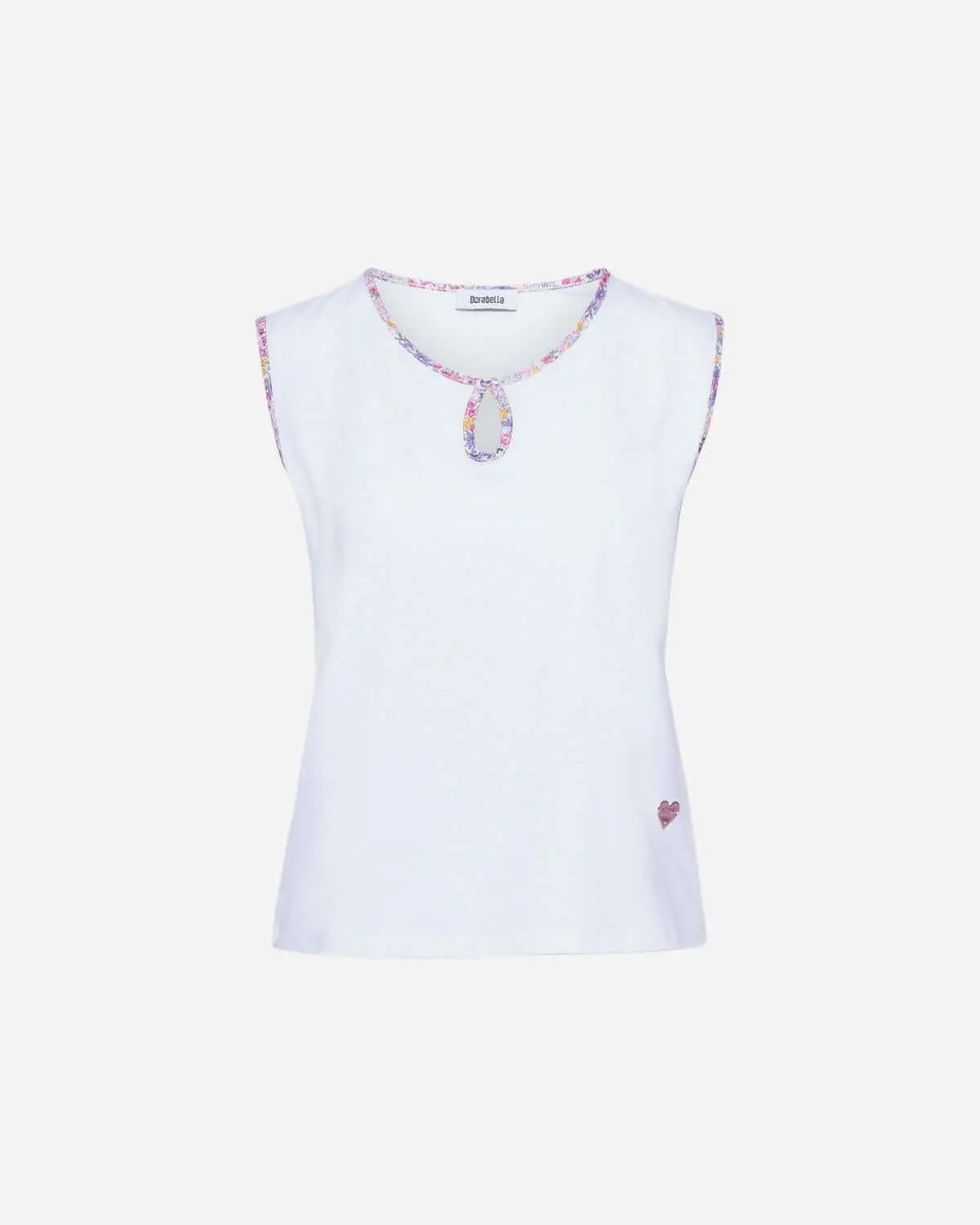 Canotta girocollo goccia WHITE DORABELLA