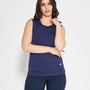 Canotta pizzo BLUE NAVY DORABELLA
