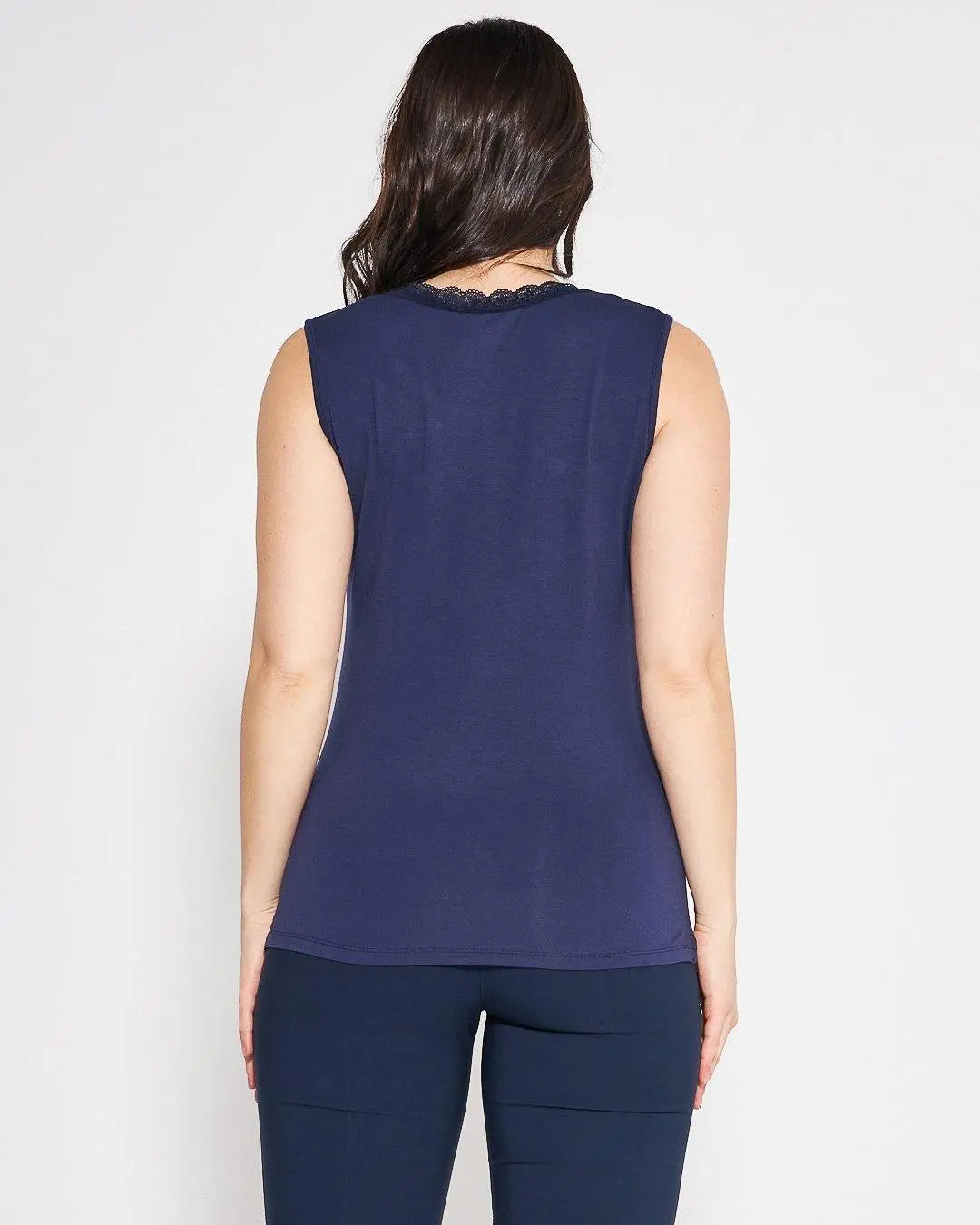 Canotta pizzo BLUE NAVY DORABELLA