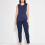 Canotta pizzo BLUE NAVY DORABELLA