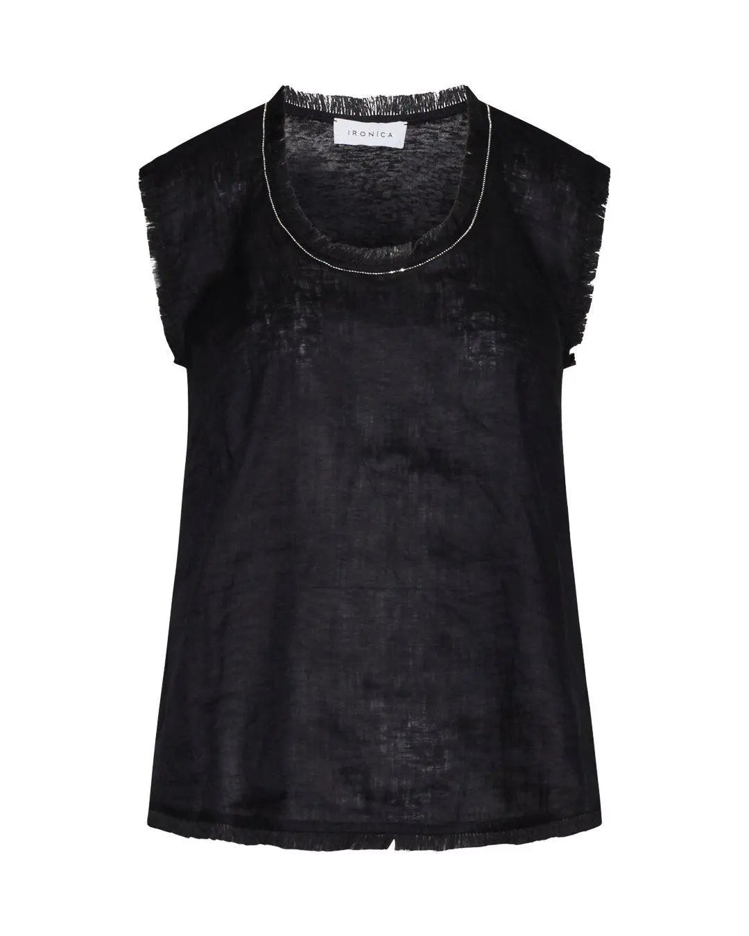 Canotta scollo catenina NERO IRONICA