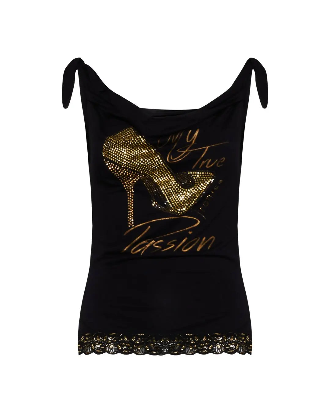 Canotta strass NERO IRONICA