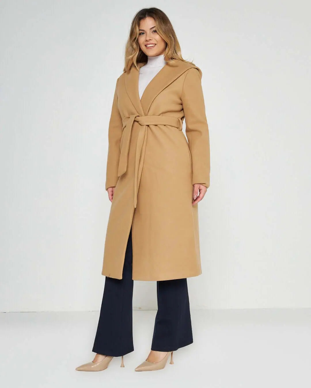 Cappotto accappatoio con cappuccio CAMMELLO DORABELLA