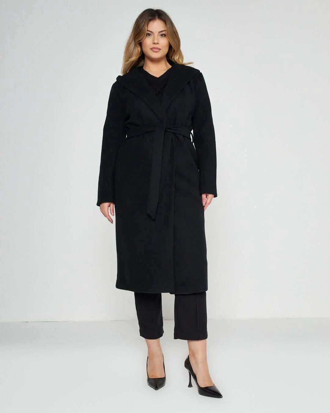 Cappotto accappatoio con cappuccio NERO DORABELLA 50